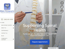 Tablet Screenshot of kleinchiroandmassage.com